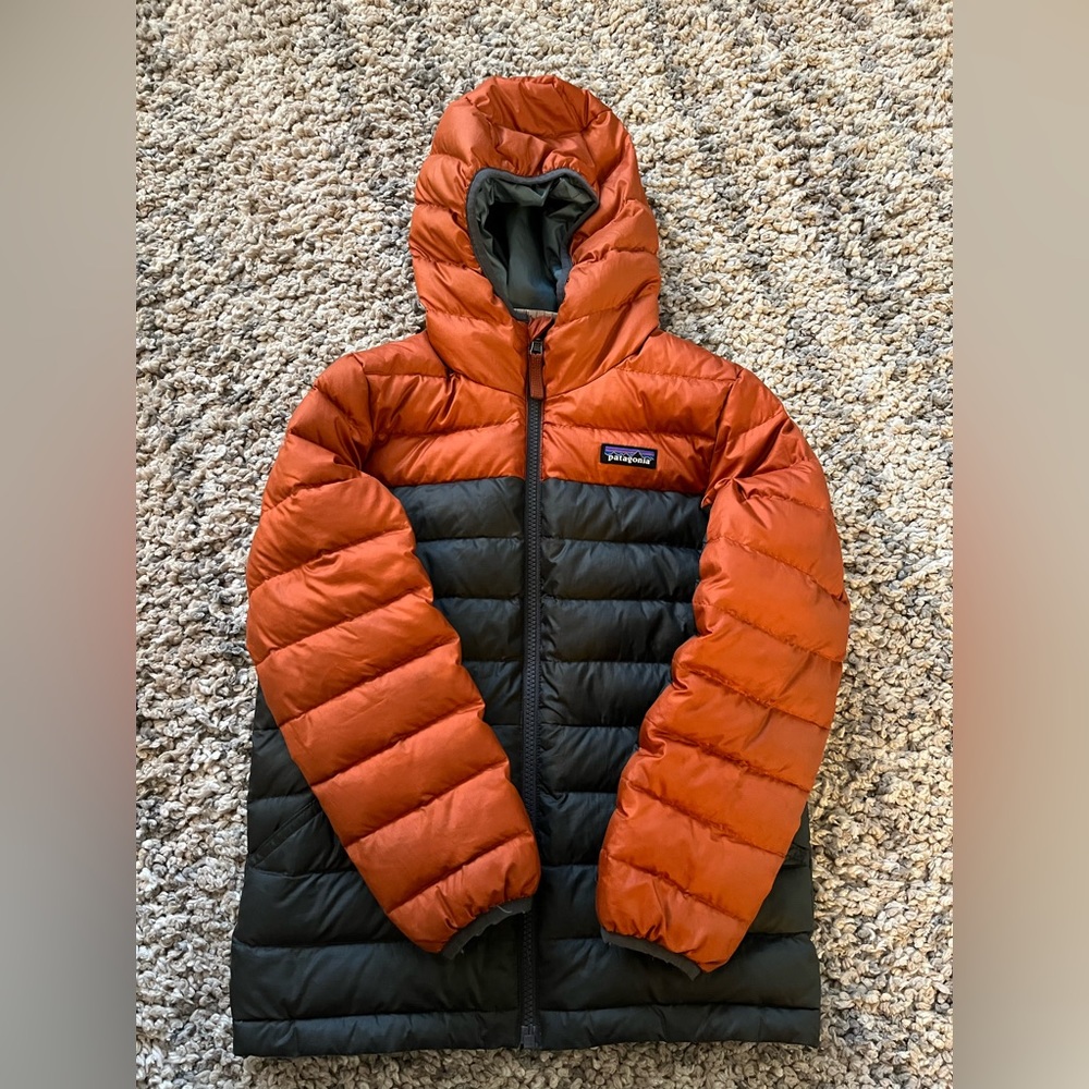 Kids Patagonia reversible down sweater hoody